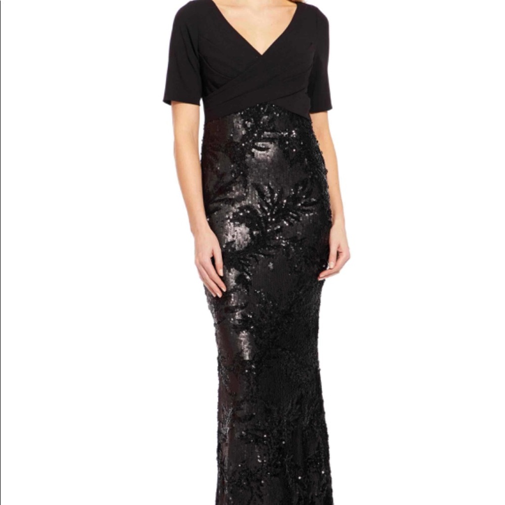 Adrianna Papell Floral Sequin